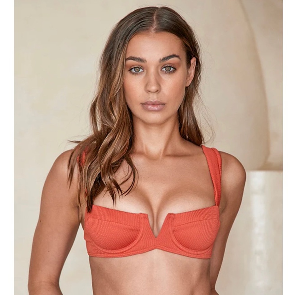 Monday Swimwear Clovelly Top and Byron Bottom in Sangria!